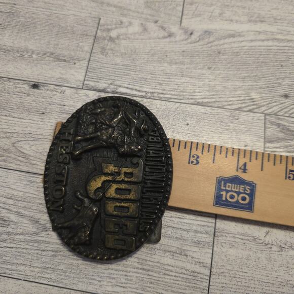 Vintage 1978 Hesston Belt Buckle National Finals Rodeo NFR 4th Edition - Picture 5 of 5